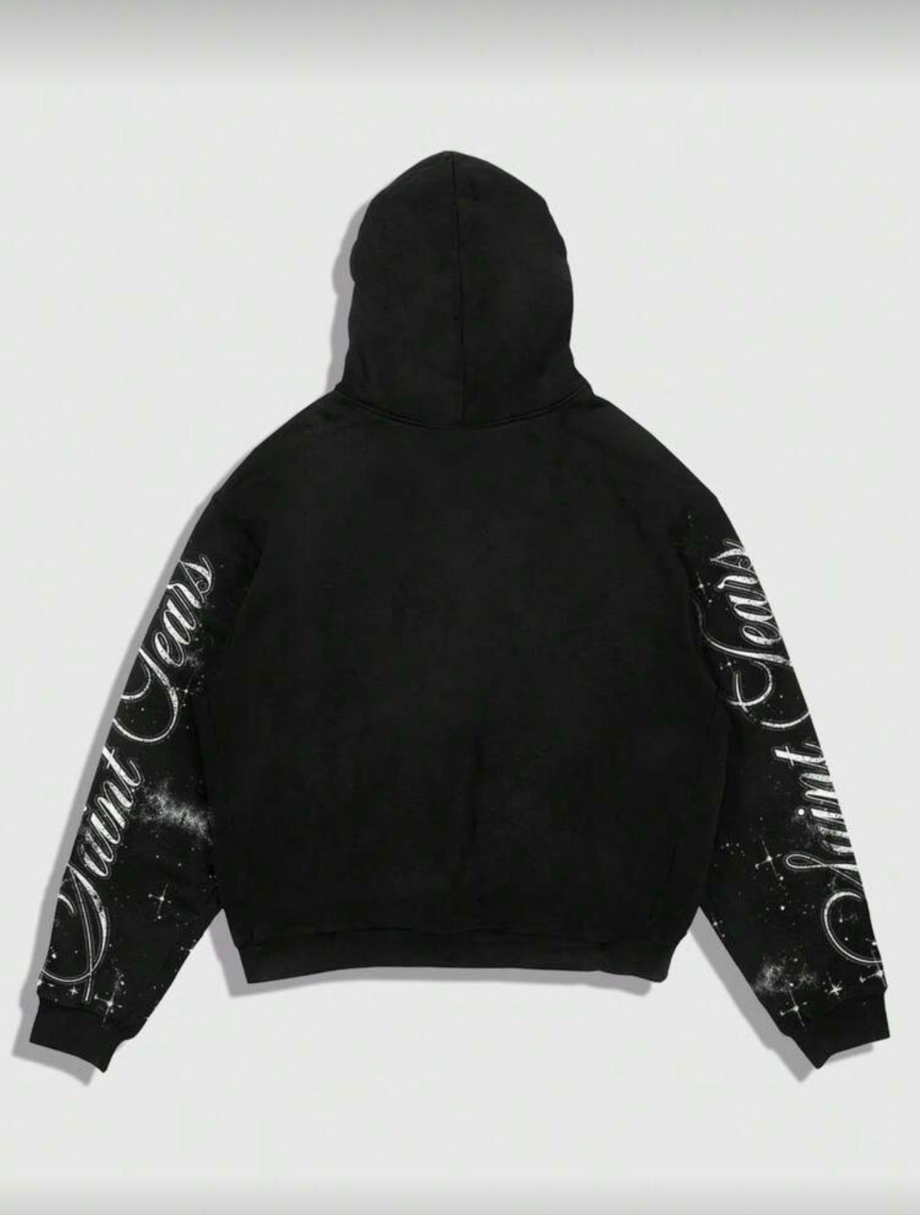 Street Life Men's Letter
& Eye Print Zip-Up Hoodie With Thermal Lined, Autumn/Winter