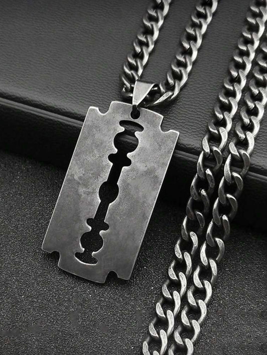 1pc Stainless Steel Long Necklace For Men Women Black Color Punk Gothic
Steampunk Grunge Hip Hop Necklaces
Jewelry