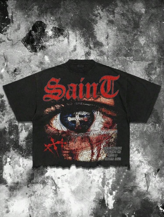 Stylish Men's Graphic T-Shirt - A Casual Pullover For Men, Featuring High-End Street Style Pattern Printing With Stylish Graphic Design And A Round Neck Short Sleeved Shirt.
Made Of Polyester Soft Fabric And Stored Locally, It Is Versatile And Fashionable