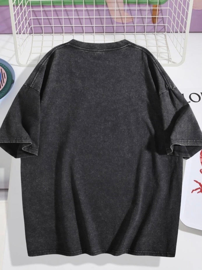 Limited Edition Uchiha Clan x Sharingan - Naruto Anime Double Printed Oversize Lightweight Acid Washed Tee, Gift For anime lover