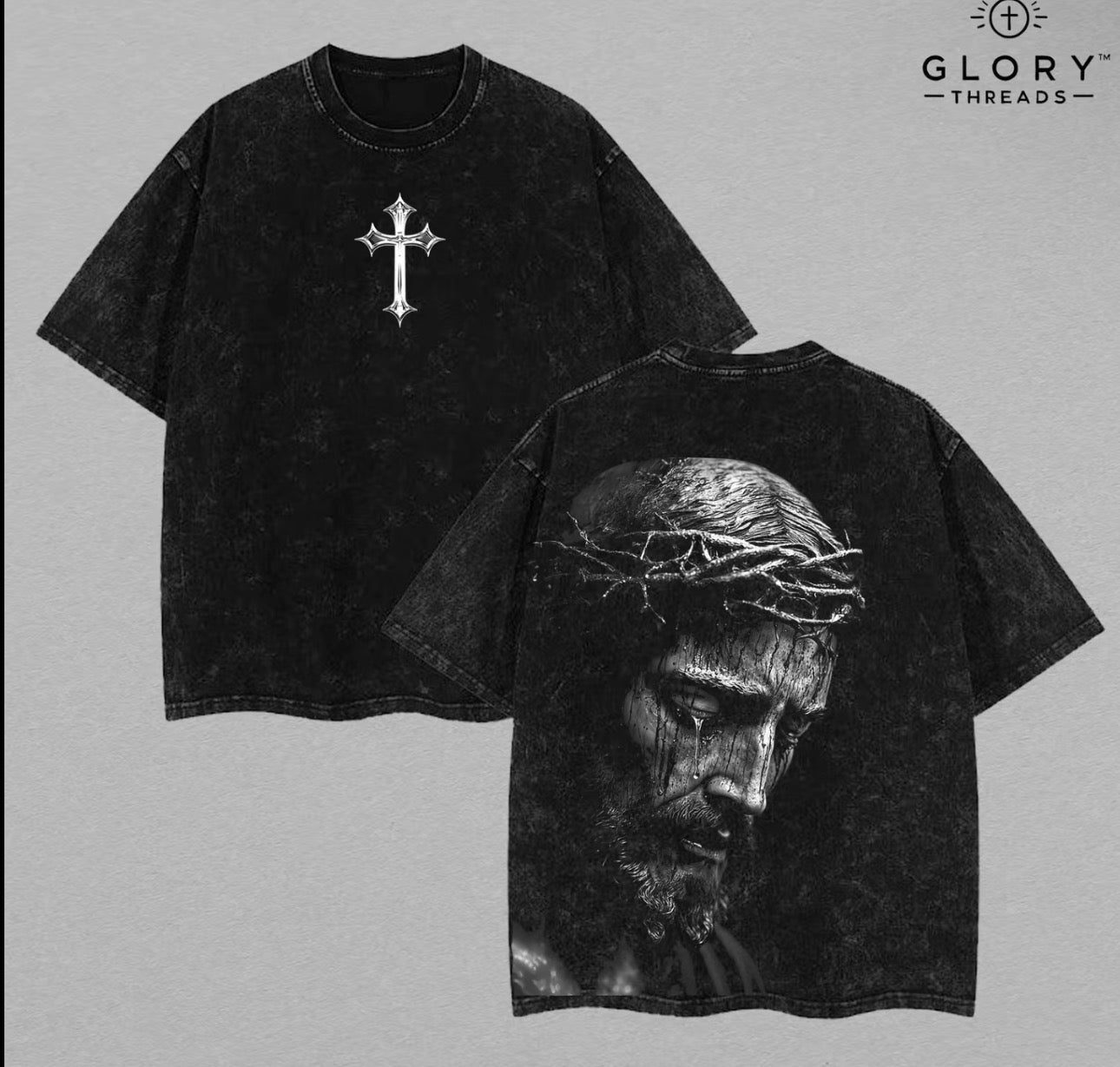 Jesus Christ Cry Washed T-Shirt, Jesus Cry Tee, Jesus Tshirt, Cross Tee, Christian Apparel Streetwear Menswear Oversized Top Men and Women